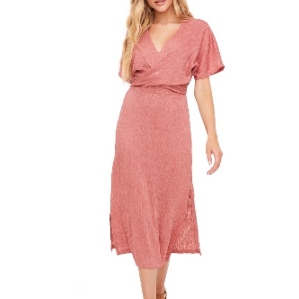 Women’s pink midi dress